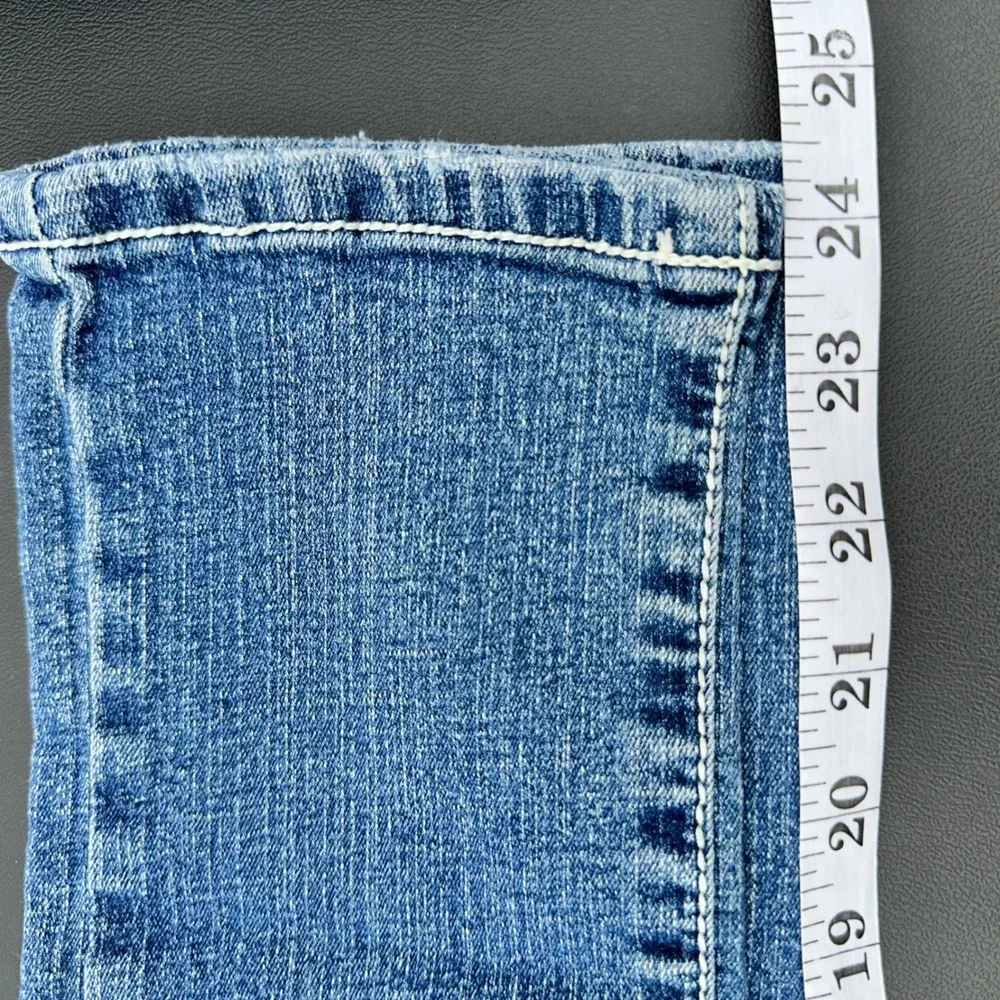 Yaso Skinny Jeans Girls Size 10 Blue Distressed Rhinestone Embellished